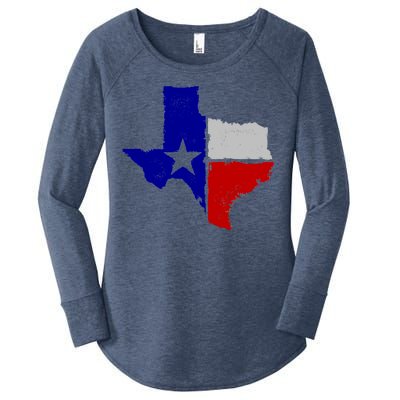 Big Texas Flag Vintage Women's Perfect Tri Tunic Long Sleeve Shirt