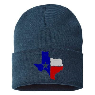 Big Texas Flag Vintage Sustainable Knit Beanie