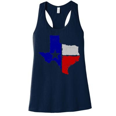 Big Texas Flag Vintage Women's Racerback Tank