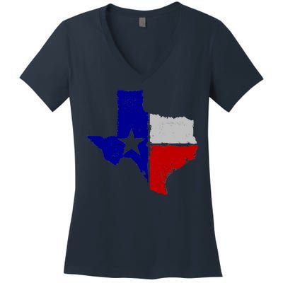 Big Texas Flag Vintage Women's V-Neck T-Shirt