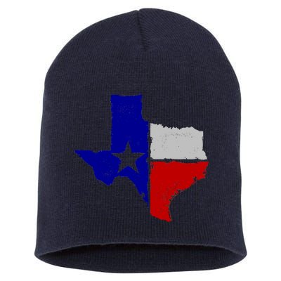 Big Texas Flag Vintage Short Acrylic Beanie