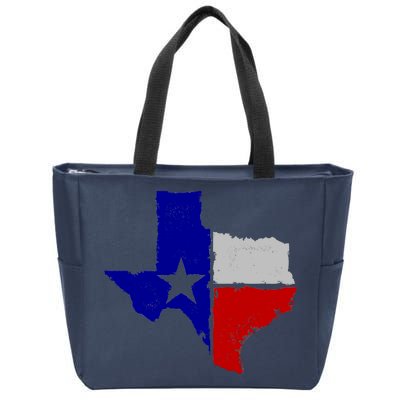 Big Texas Flag Vintage Zip Tote Bag