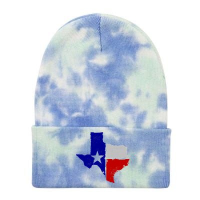 Big Texas Flag Vintage Tie Dye 12in Knit Beanie