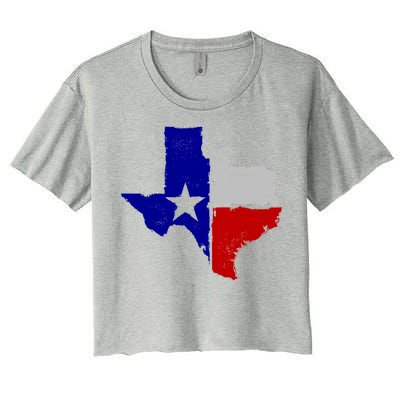 Big Texas Flag Vintage Women's Crop Top Tee