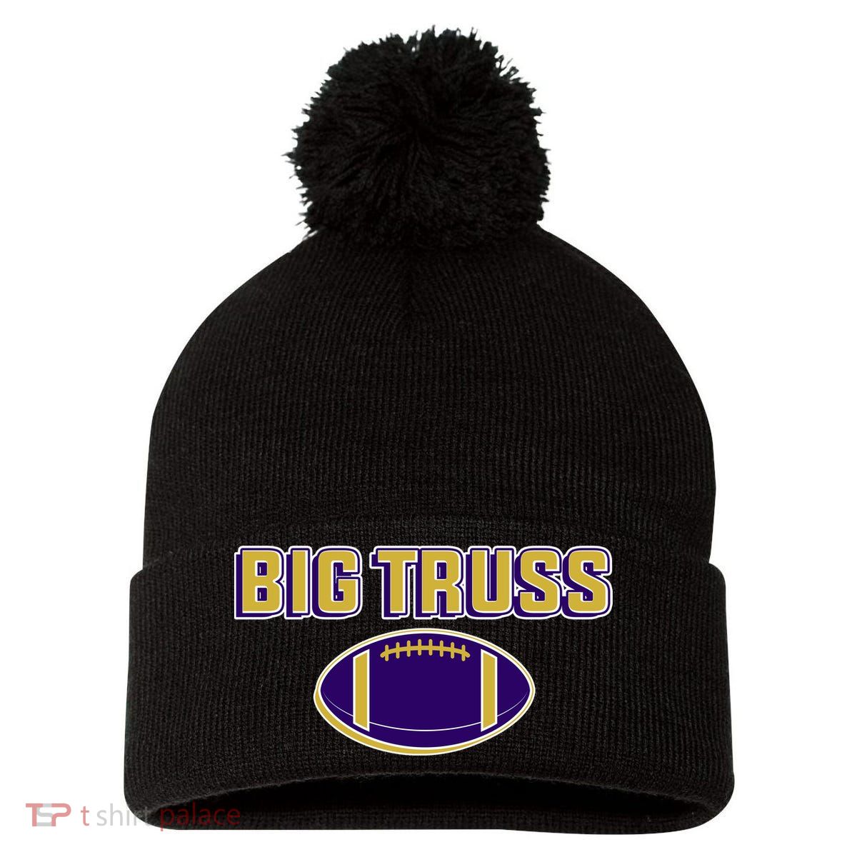 Big Truss Baltimore Football Pom Pom 12in Knit Beanie