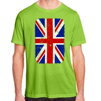 Big Vintage British England Flag Adult ChromaSoft Performance T-Shirt