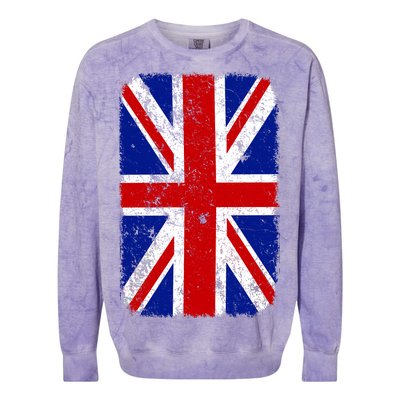 Big Vintage British England Flag Colorblast Crewneck Sweatshirt