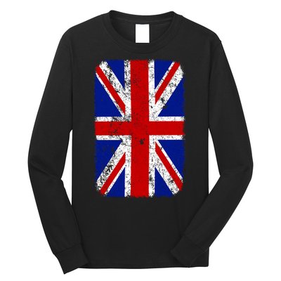 Big Vintage British England Flag Long Sleeve Shirt