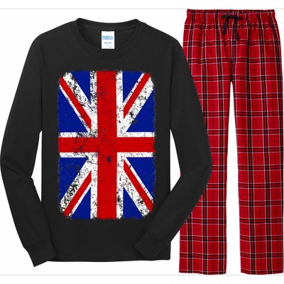 Big Vintage British England Flag Long Sleeve Pajama Set