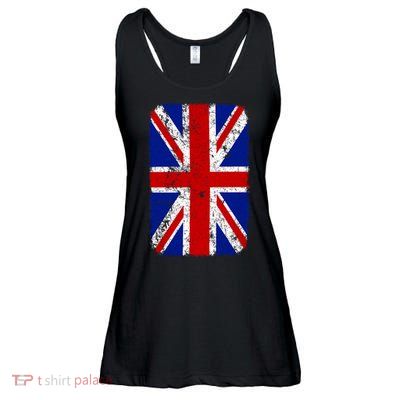 Big Vintage British England Flag Ladies Essential Flowy Tank