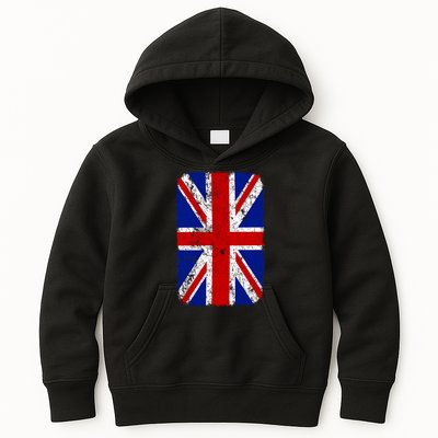 Big Vintage British England Flag Kids Hoodie