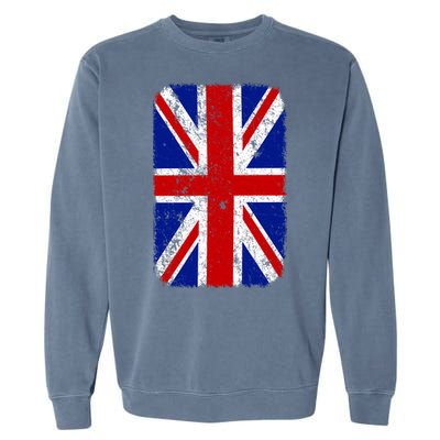 Big Vintage British England Flag Garment-Dyed Sweatshirt