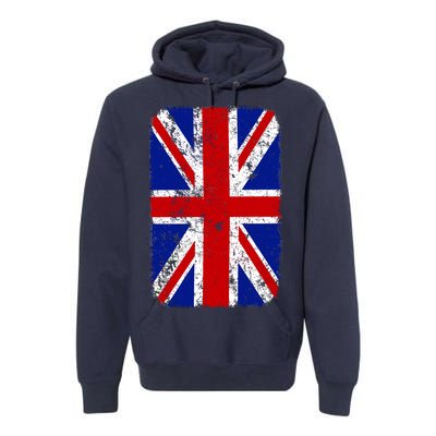 Big Vintage British England Flag Premium Hoodie