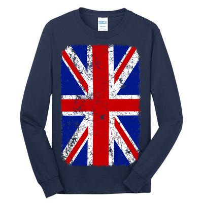 Big Vintage British England Flag Tall Long Sleeve T-Shirt