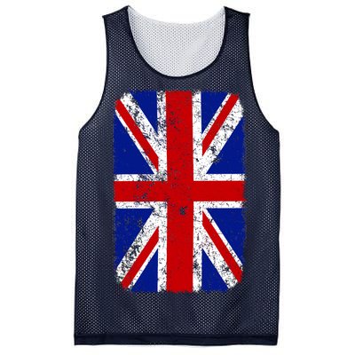 Big Vintage British England Flag Mesh Reversible Basketball Jersey Tank