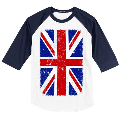 Big Vintage British England Flag Baseball Sleeve Shirt