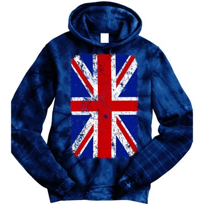 Big Vintage British England Flag Tie Dye Hoodie