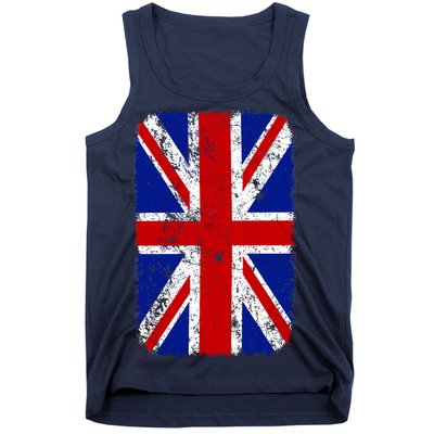 Big Vintage British England Flag Tank Top