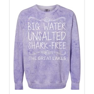 Big Water Unsalted Shark Free The Great Lakes Colorblast Crewneck Sweatshirt