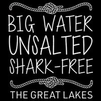 Big Water Unsalted Shark Free The Great Lakes Cooling Performance Crew T-Shirt