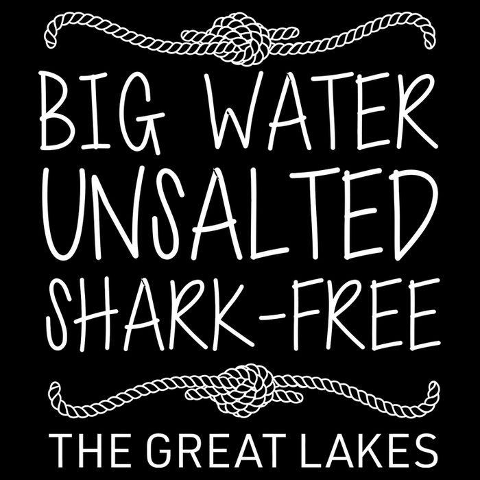 Big Water Unsalted Shark Free The Great Lakes Cooling Performance Crew T-Shirt