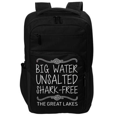 Big Water Unsalted Shark Free The Great Lakes Impact Tech Backpack