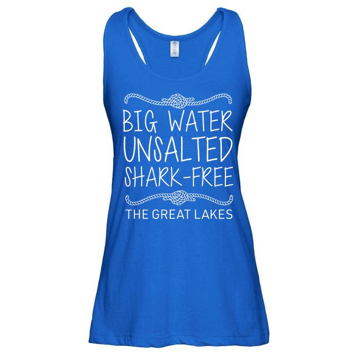 Big Water Unsalted Shark Free The Great Lakes Ladies Essential Flowy Tank