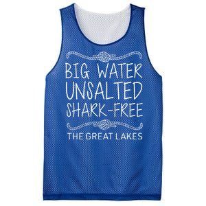 Big Water Unsalted Shark Free The Great Lakes Mesh Reversible Basketball Jersey Tank