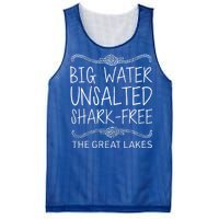 Big Water Unsalted Shark Free The Great Lakes Mesh Reversible Basketball Jersey Tank