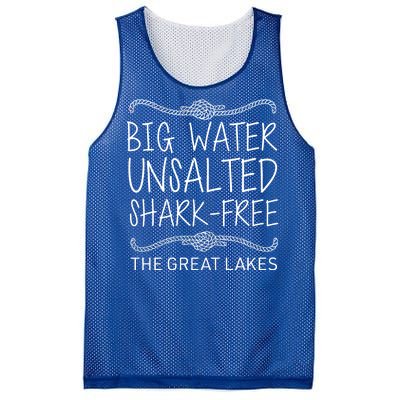 Big Water Unsalted Shark Free The Great Lakes Mesh Reversible Basketball Jersey Tank