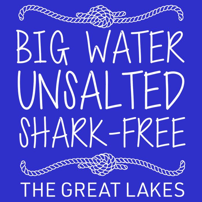 Big Water Unsalted Shark Free The Great Lakes Premium T-Shirt