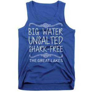 Big Water Unsalted Shark Free The Great Lakes Tank Top