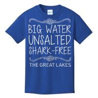 Big Water Unsalted Shark Free The Great Lakes Kids T-Shirt