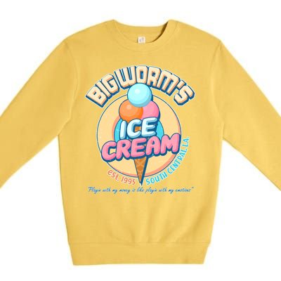 Big Worm's Ice Cream Est 1995 Premium Crewneck Sweatshirt