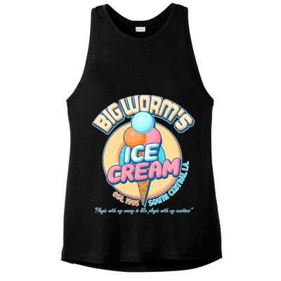 Big Worm's Ice Cream Est 1995 Ladies PosiCharge Tri-Blend Wicking Tank