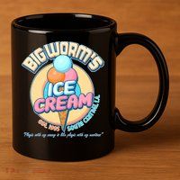 Big Worm's Ice Cream Est 1995 11oz C Handle Ceramic Mug
