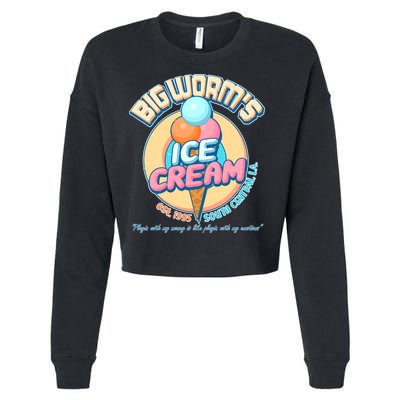 Big Worm's Ice Cream Est 1995 Cropped Pullover Crew