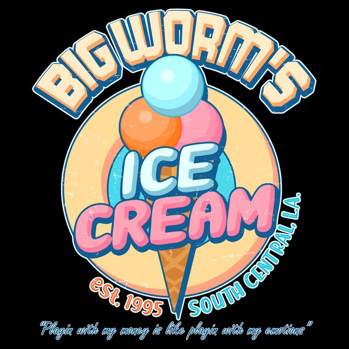 Big Worm's Ice Cream Est 1995 Cropped Pullover Crew
