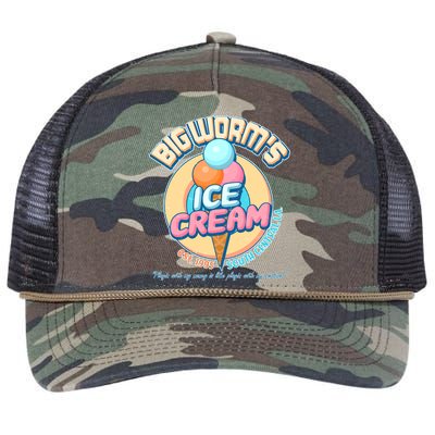 Big Worm's Ice Cream Est 1995 Retro Rope Trucker Hat Cap