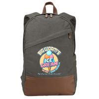 Big Worm's Ice Cream Est 1995 Cotton Canvas Backpack