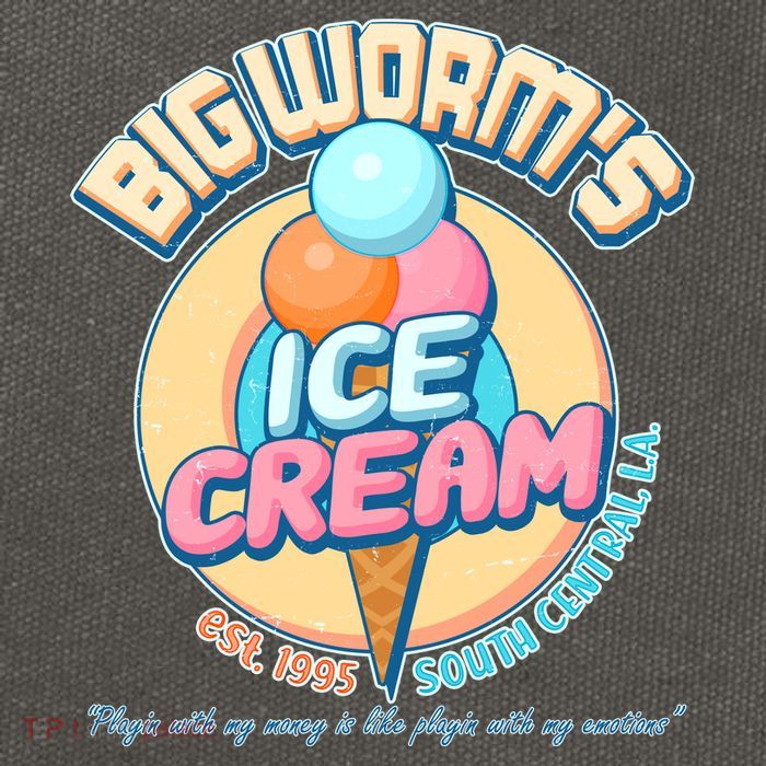 Big Worm's Ice Cream Est 1995 Cotton Canvas Backpack