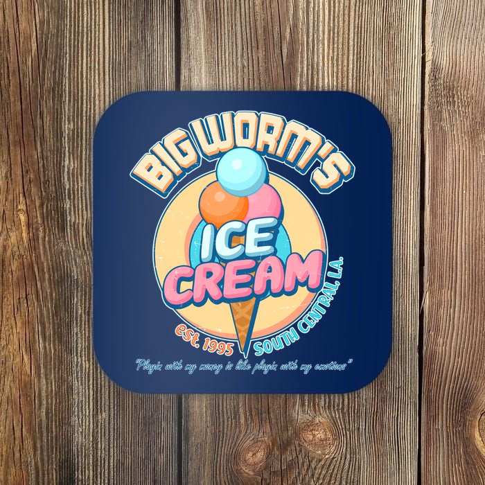 Big Worm's Ice Cream Est 1995 Coaster