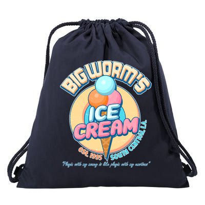 Big Worm's Ice Cream Est 1995 Drawstring Bag