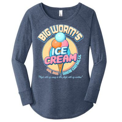 Big Worm's Ice Cream Est 1995 Women's Perfect Tri Tunic Long Sleeve Shirt