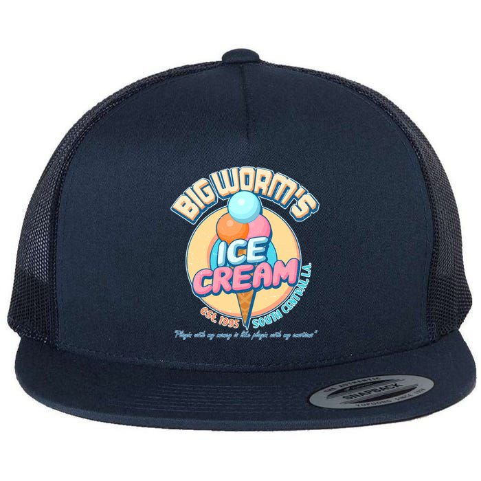 Big Worm's Ice Cream Est 1995 Flat Bill Trucker Hat