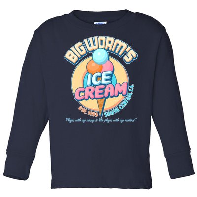 Big Worm's Ice Cream Est 1995 Toddler Long Sleeve Shirt