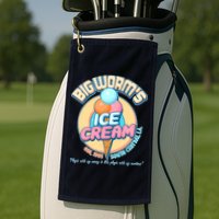 Big Worm's Ice Cream Est 1995 Golf Towel