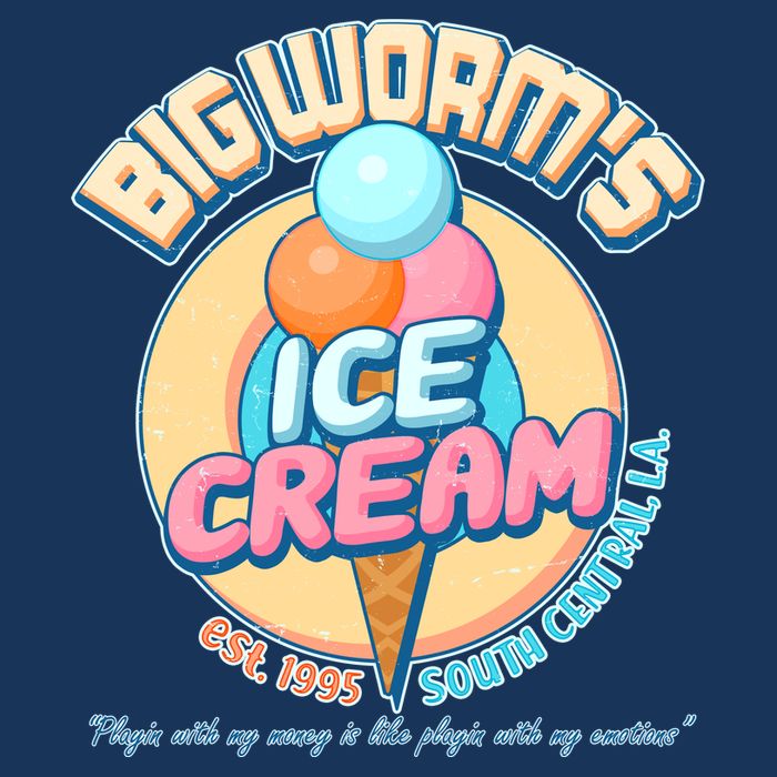 Big Worm's Ice Cream Est 1995 Golf Towel