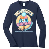 Big Worm's Ice Cream Est 1995 Ladies Long Sleeve Shirt