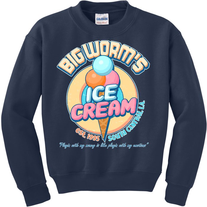 Big Worm's Ice Cream Est 1995 Kids Sweatshirt